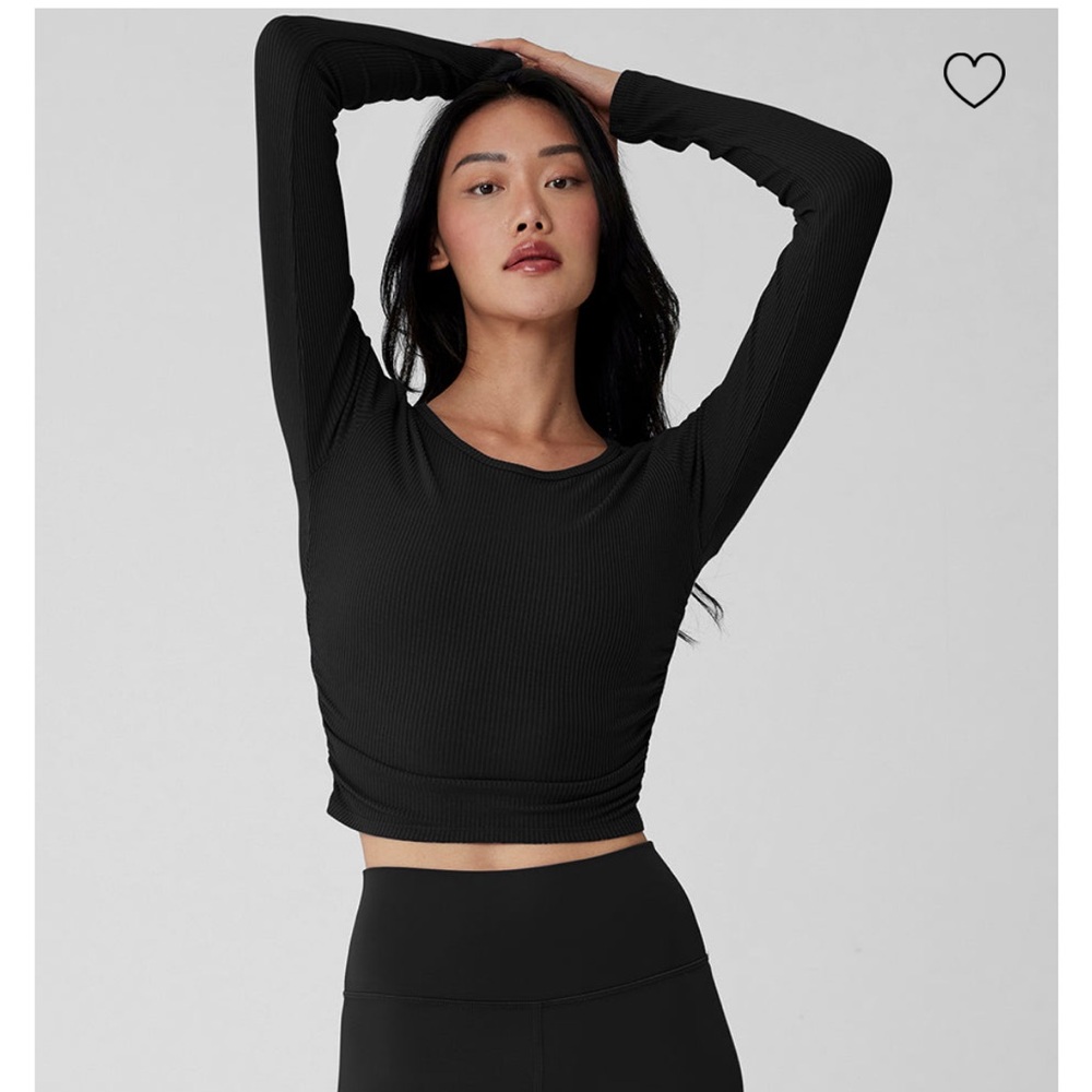 Alo Yoga Gather Long Sleeve in Black